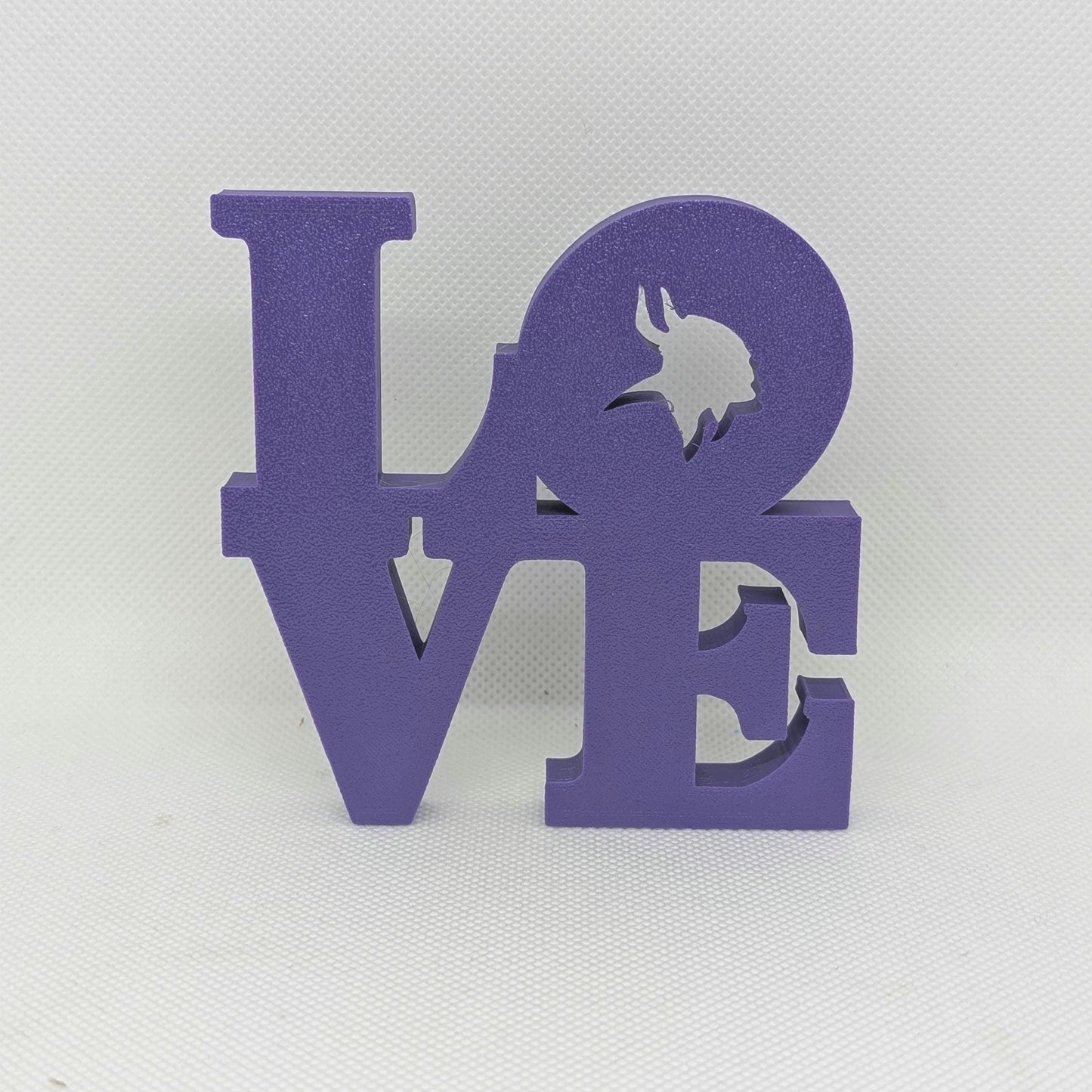 Minnesota Vikings Love Park Sign - Purple LOVE sign For Mancave