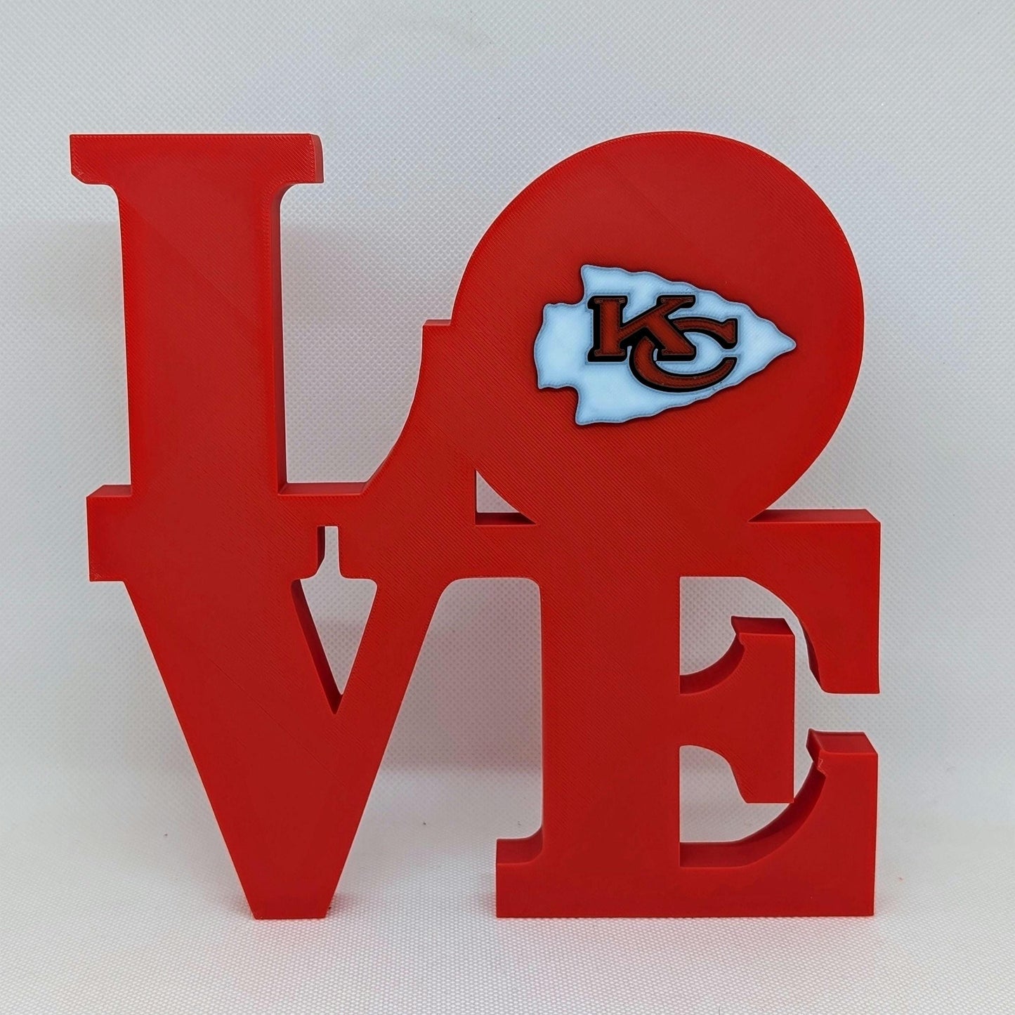 Kansas City Chiefs Love Park Sign - LOVE sign For Mancave