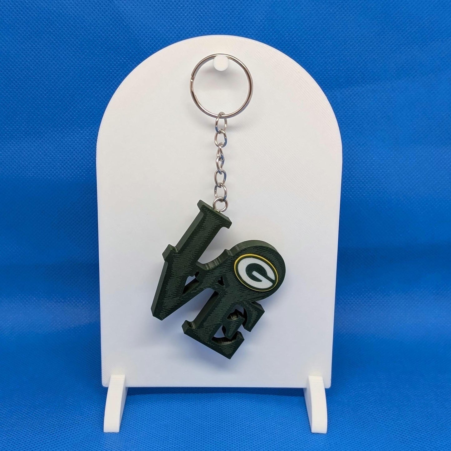 Green Bay Packers Keychain - Packers Love Park Keychain 2x2 Inches