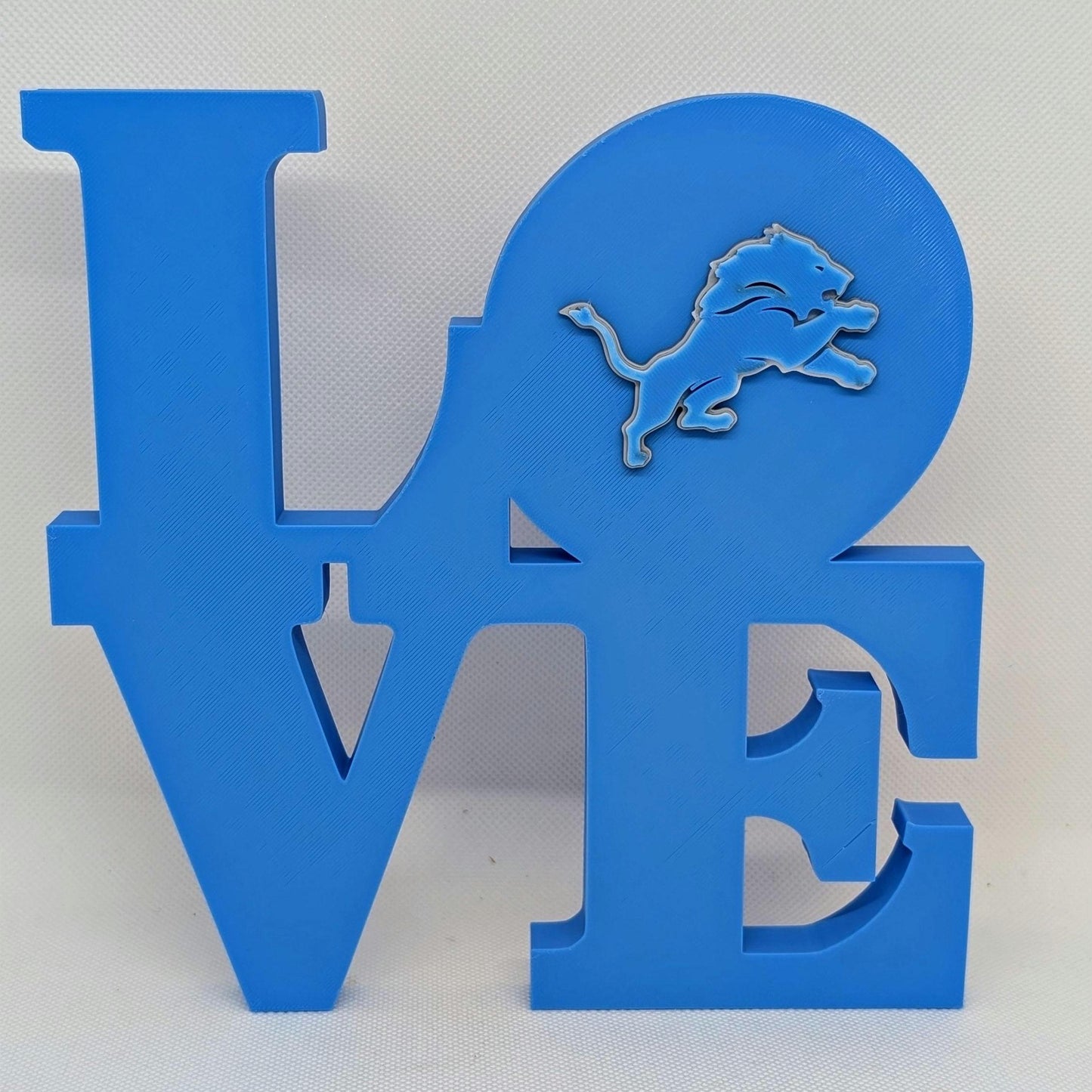 Detroit Lions Love Park Sign - LOVE sign For Mancave