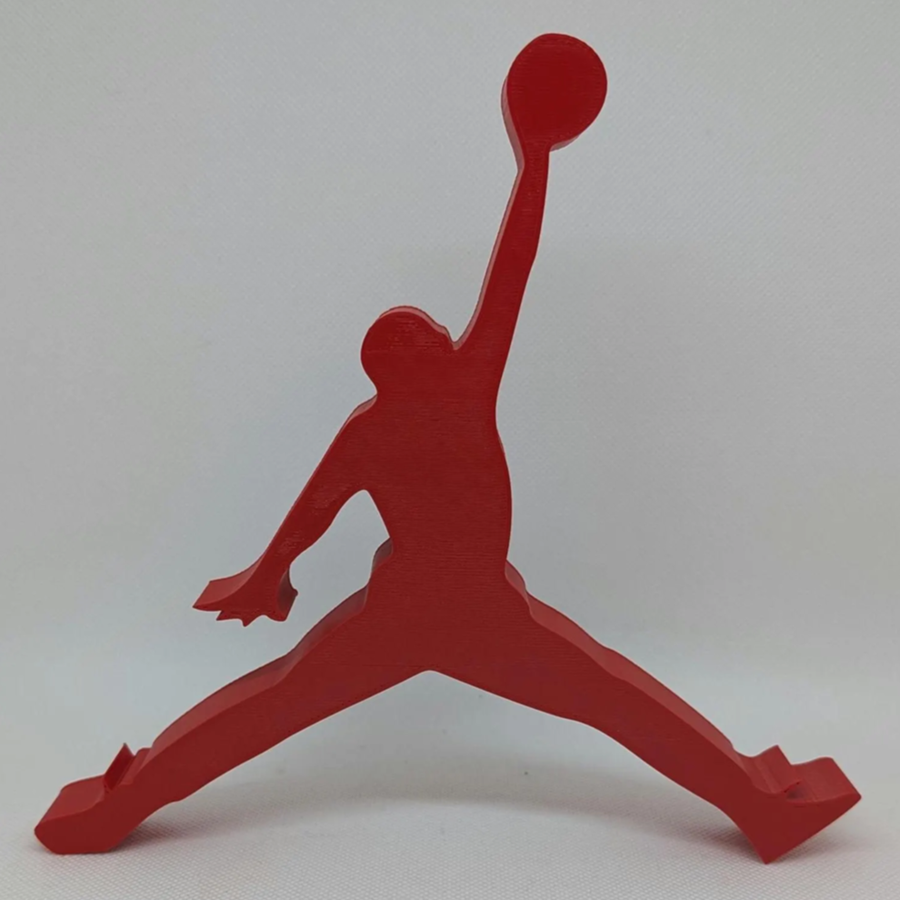 Red Jordan logo figure on a white background
