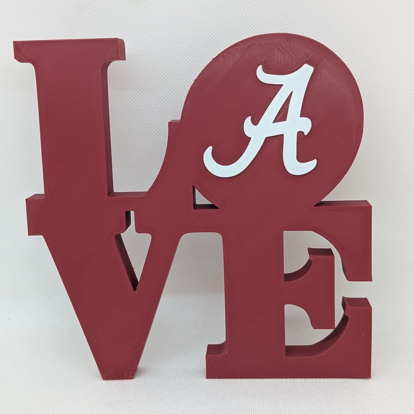 Alabama Crimson Tide Love Park Sign - LOVE sign For Mancave