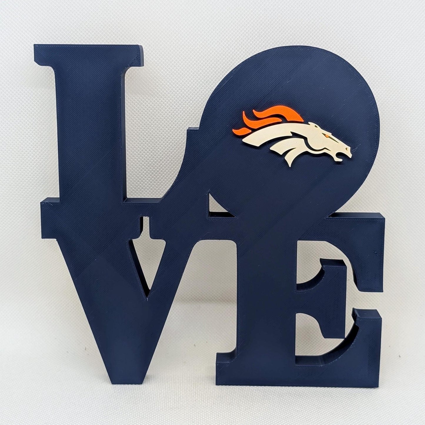Denver Broncos Love Park Sign - LOVE sign For Mancave