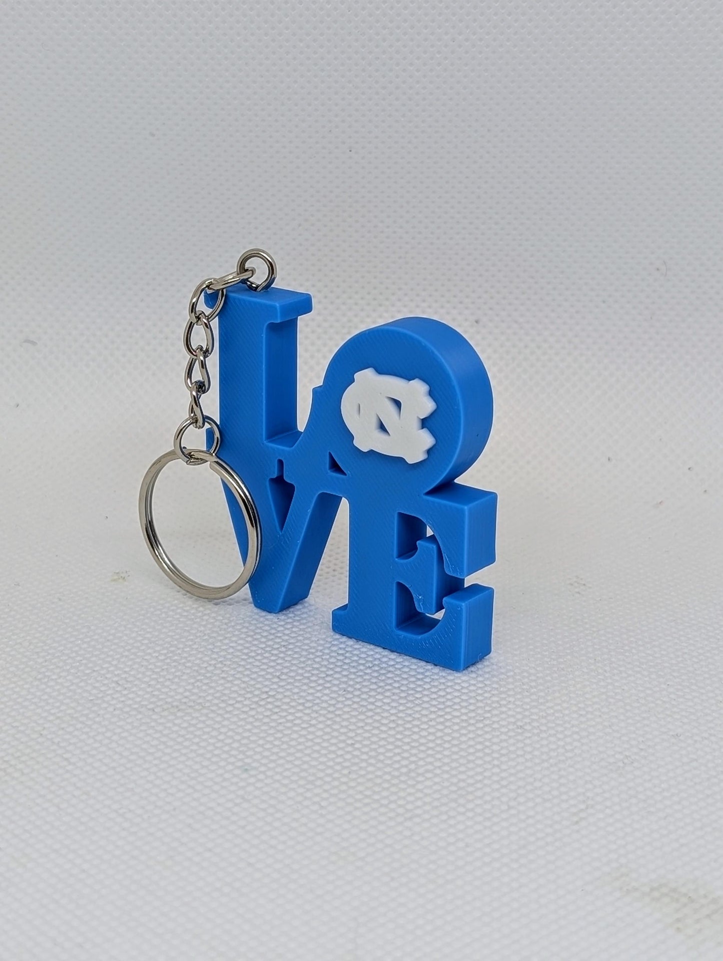 University of North Carolina UNC Tar Heels Keychain - Love Park Keychain 2x2 Inches