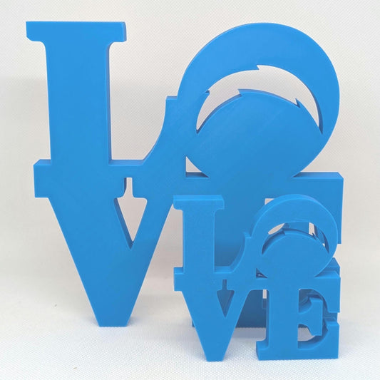 Los Angeles Chargers Love Park Sign -  LOVE sign For Mancave