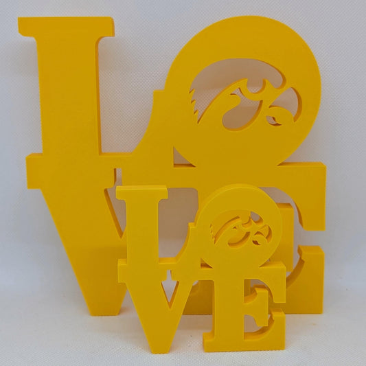 University of Iowa Hawkeyes Love Park Sign For Mancave