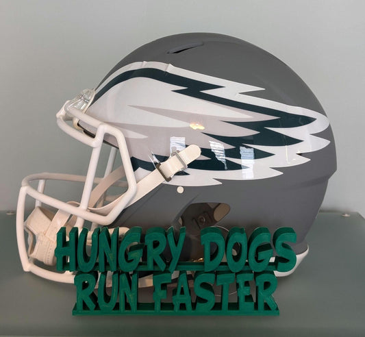 Philadelphia Eagles Jason Kelce Super Bowl Hungry Dogs Run Faster 8x4in Sign