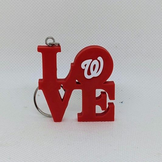 MLB Washington Nationals Keychain - Love Park Keychain 2x2 Inches