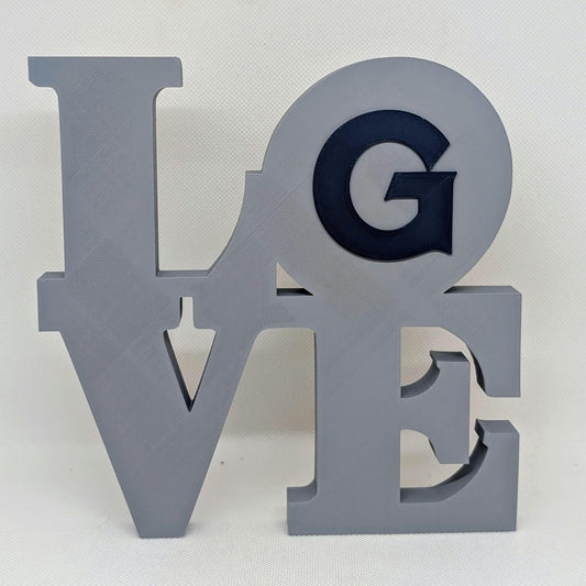 Georgetown University Hoyas Love Park Love Sign For Mancave - 8x8 inches
