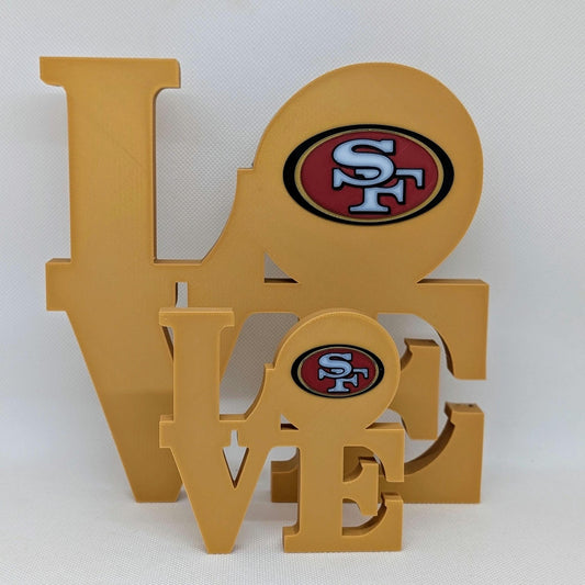 San Francisco 49ers Love Park Sign - LOVE Statue For Mancave