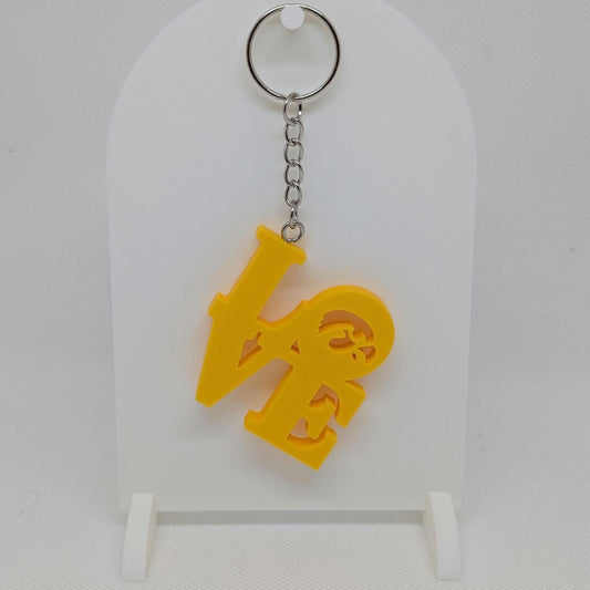University of Iowa Hawkeyes Keychain -  Love Park Keychain 2x2 Inches