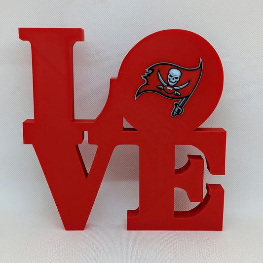 Tampa Bay Buccaneers Love Park Sign - LOVE Statue For Mancave - 8x8 inches