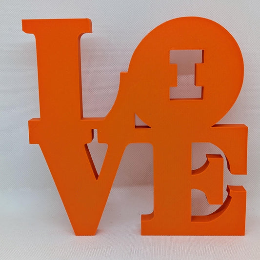 University Of Illinois Fighting Illini Love Park Sign For Mancave - 8x8 inches