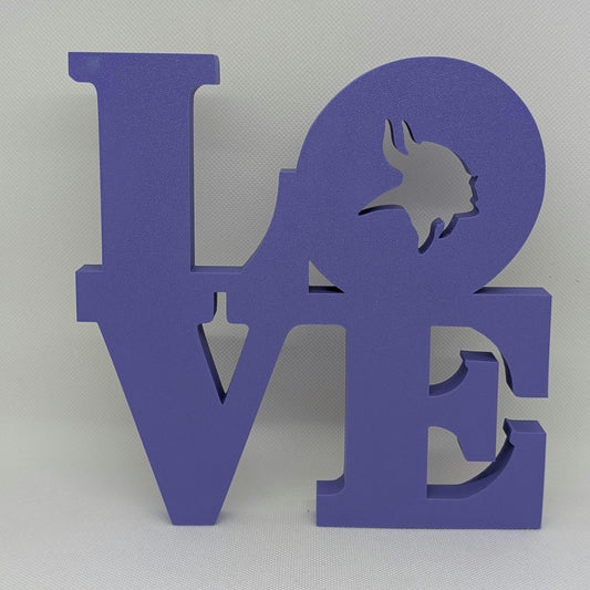 Minnesota Vikings Love Park Sign - Purple LOVE sign For Mancave