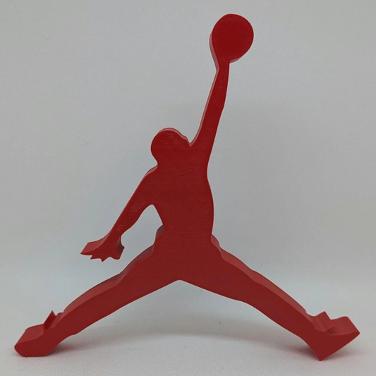 Red Jordan logo figure on a white background