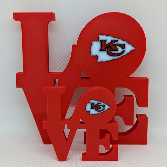 Kansas City Chiefs Love Park Sign - LOVE sign For Mancave