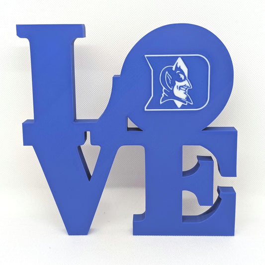 NCAA Duke Blue Devils Love Park Sign -  LOVE Sign For Mancave