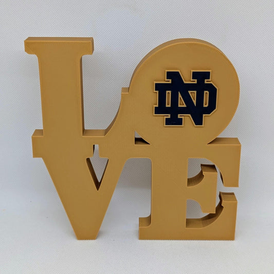 Notre Dame Fighting Irish Love Park Sign For Mancave