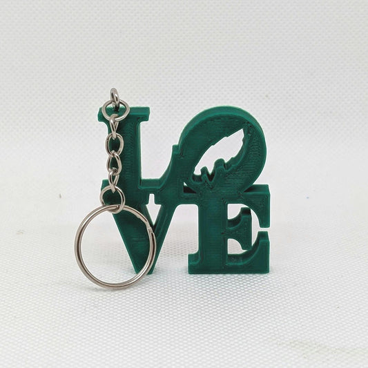Philadelphia Eagles Keychain - Eagles Love Park Keychain 2x2 Inches