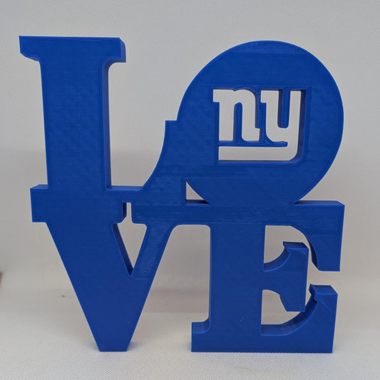 NFL New York Giants Love Park Sign - LOVE sign For Mancave 8x8 inches