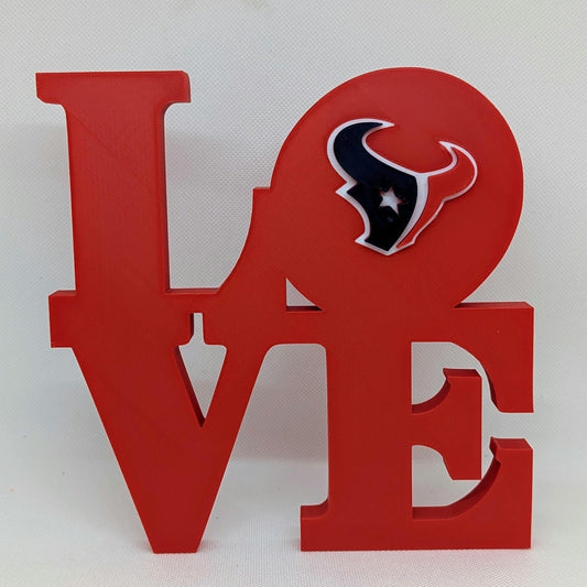 NFL Houston Texans Love Park Sign - LOVE sign For Mancave She shed - 8x8 inches