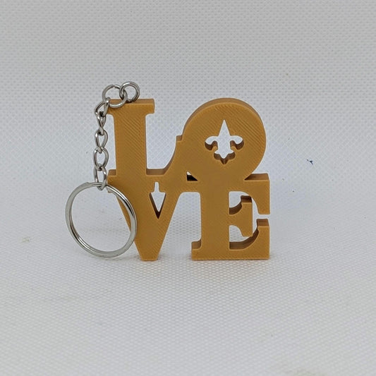 New Orleans Saints Keychain - Saints Love Park Keychain 2x2 Inches