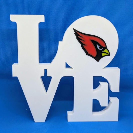Arizona Cardinals Love Park Sign - LOVE Statue For Mancave - 8x8 inches
