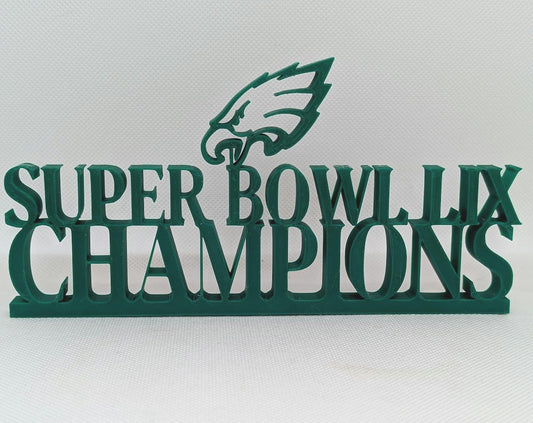 Philadelphia Eagles Super Bowl LIX Champions' or Belt to Ass sign For Mancave - 8x4 inches