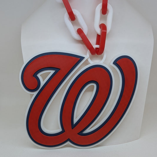 Nationals White hat with red and blue 'W' logo on a white background