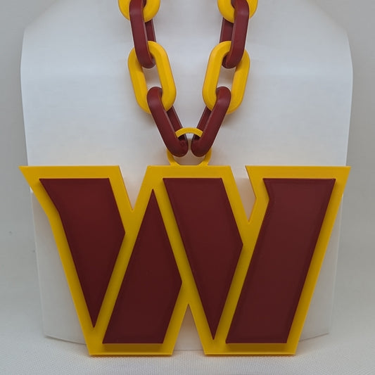 NFL Washington Commanders Oversized Pendant Necklace