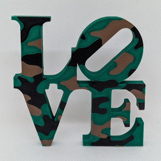 Army Camouflage love park sign