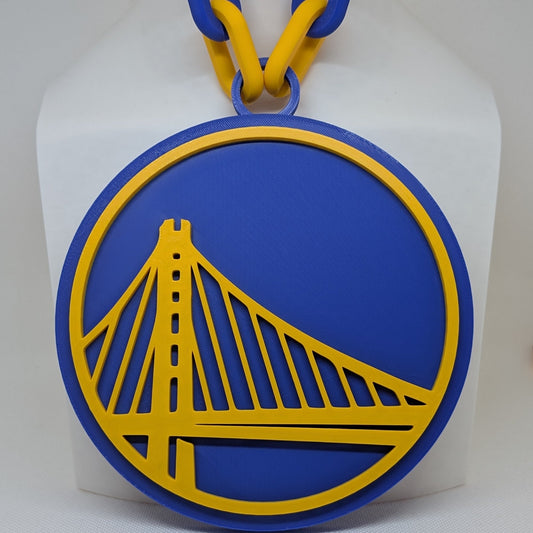 Golden State Warriors logo on a white background