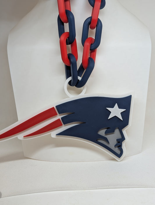 New England Patriots Oversized Pendant Necklace